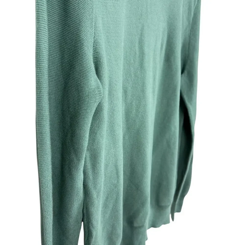 J Crew Mens Green 100% Cotton Pullover Sweater Long Sleeve Crew Neck NWT sz S